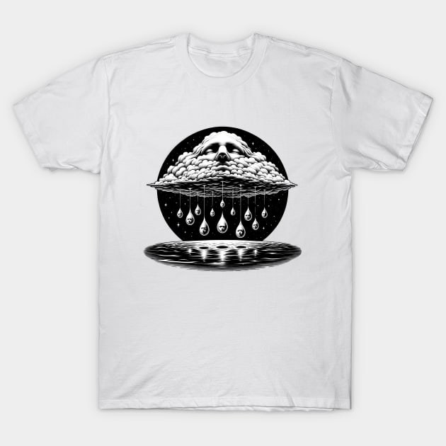 Celestial Rain - Surrealist Dreamscape T-Shirt by The Tee Bizarre